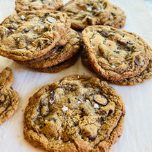 Load image into Gallery viewer, Salted Buckwheat Chocolate Chunk Cookies
