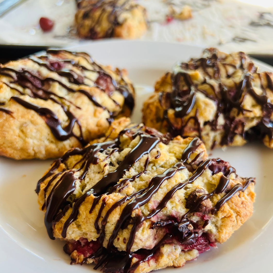 Chocolate Covered Cherry Scone