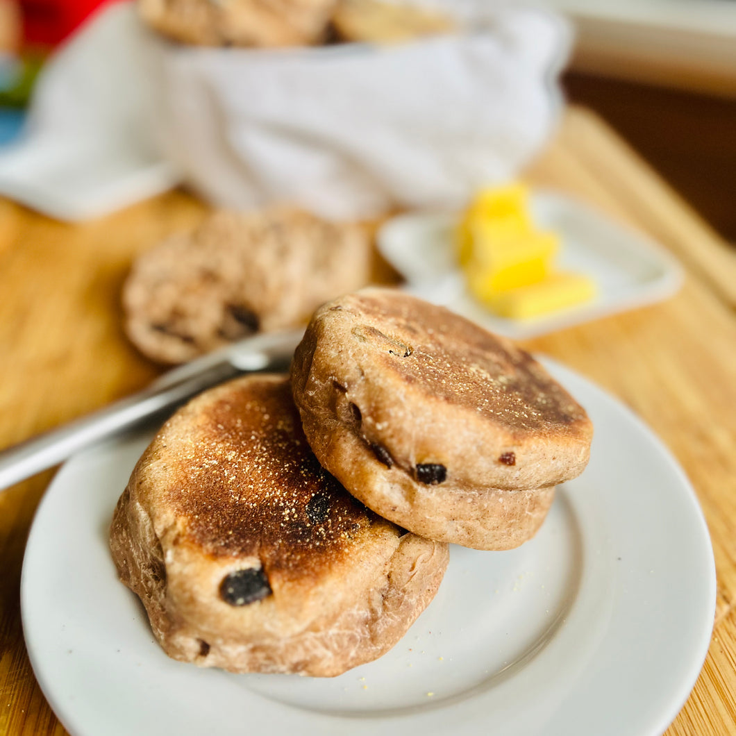 Cinnamon Raisin English Muffins