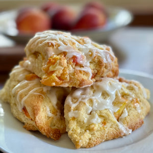 Fresh Peach Cobbler Scones