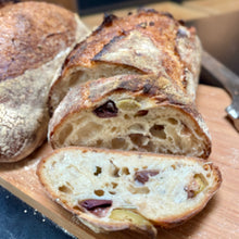 Load image into Gallery viewer, Olive Herb Sourdough Tin Loaf
