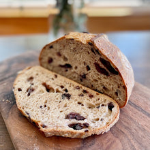 Load image into Gallery viewer, Olive Herb Sourdough Tin Loaf
